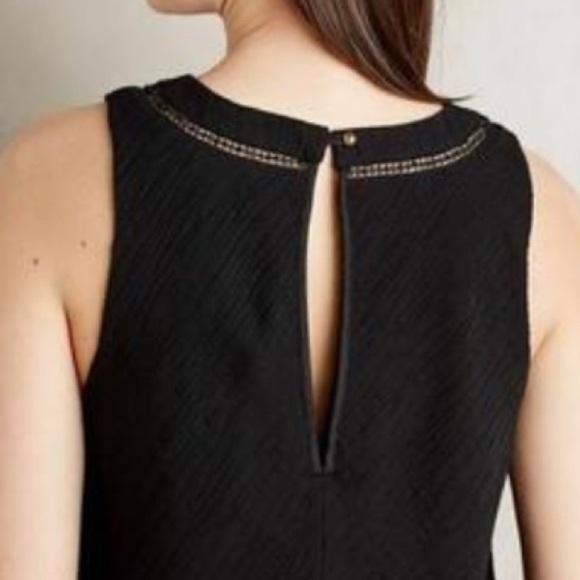 Anthropologie Elevenses Santa Ana Tiered Bodice crinkle stretch romper jumpsuit - Picture 3 of 13